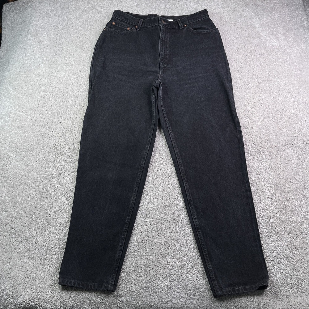 Vintage Levis Jeans Womens 16W Black 550 Relaxed Fit Tapered Leg Made in USA Mom